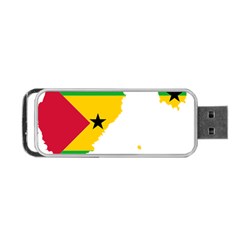 Sao Tome Principe Flag Map Portable Usb Flash (one Side) by Sapixe