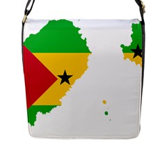 Sao Tome Principe Flag Map Flap Closure Messenger Bag (l) by Sapixe