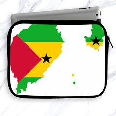 Sao Tome Principe Flag Map Apple Ipad 2/3/4 Zipper Cases by Sapixe