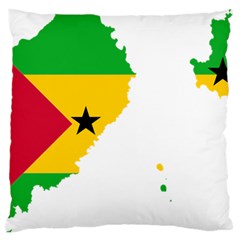 Sao Tome Principe Flag Map Large Flano Cushion Case (two Sides) by Sapixe