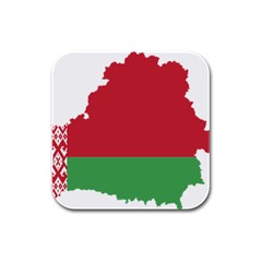 Belarus Country Europe Flag Rubber Square Coaster (4 Pack)  by Sapixe