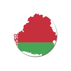 Belarus Country Europe Flag Magnet 3  (round) by Sapixe