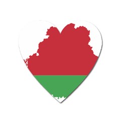 Belarus Country Europe Flag Heart Magnet by Sapixe