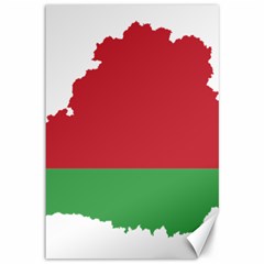 Belarus Country Europe Flag Canvas 12  X 18  by Sapixe