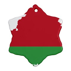 Belarus Country Europe Flag Ornament (snowflake) by Sapixe