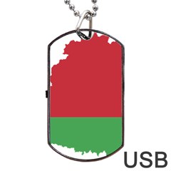 Belarus Country Europe Flag Dog Tag Usb Flash (one Side) by Sapixe