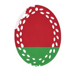 Belarus Country Europe Flag Oval Filigree Ornament (Two Sides) Front