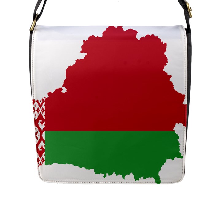 Belarus Country Europe Flag Flap Closure Messenger Bag (L)