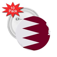 Borders Country Flag Geography Map Qatar 2.25  Buttons (10 pack) 