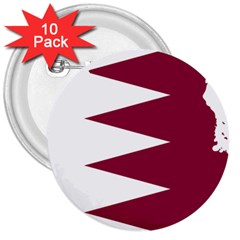 Borders Country Flag Geography Map Qatar 3  Buttons (10 pack) 