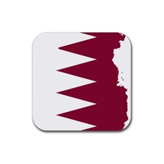 Borders Country Flag Geography Map Qatar Rubber Coaster (Square) 