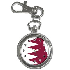 Borders Country Flag Geography Map Qatar Key Chain Watches by Sapixe