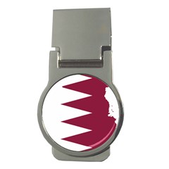 Borders Country Flag Geography Map Qatar Money Clips (round)  by Sapixe