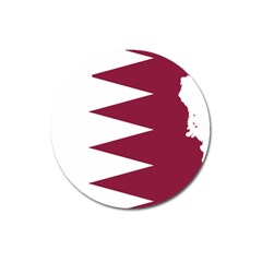 Borders Country Flag Geography Map Qatar Magnet 3  (Round)