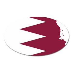 Borders Country Flag Geography Map Qatar Oval Magnet by Sapixe