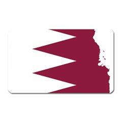 Borders Country Flag Geography Map Qatar Magnet (Rectangular)