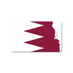 Borders Country Flag Geography Map Qatar Magnet (Name Card)