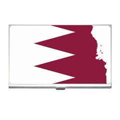 Borders Country Flag Geography Map Qatar Business Card Holder