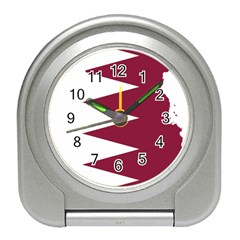 Borders Country Flag Geography Map Qatar Travel Alarm Clock