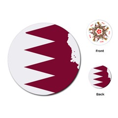 Borders Country Flag Geography Map Qatar Playing Cards Single Design (Round)