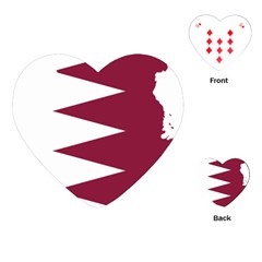 Borders Country Flag Geography Map Qatar Playing Cards Single Design (heart) by Sapixe