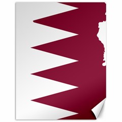 Borders Country Flag Geography Map Qatar Canvas 12  x 16 