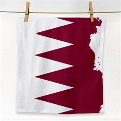 Borders Country Flag Geography Map Qatar Face Towel