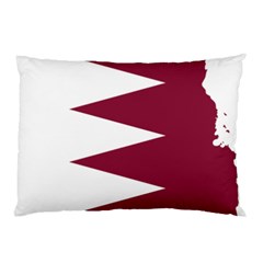 Borders Country Flag Geography Map Qatar Pillow Case