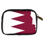 Borders Country Flag Geography Map Qatar Digital Camera Leather Case Back