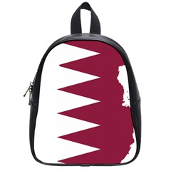 Borders Country Flag Geography Map Qatar School Bag (Small)