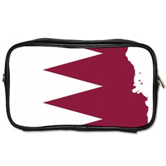 Borders Country Flag Geography Map Qatar Toiletries Bag (One Side)