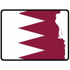 Borders Country Flag Geography Map Qatar Fleece Blanket (Large) 