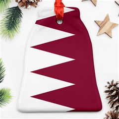 Borders Country Flag Geography Map Qatar Bell Ornament (Two Sides)