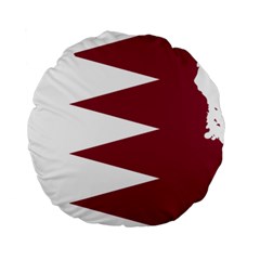 Borders Country Flag Geography Map Qatar Standard 15  Premium Round Cushions