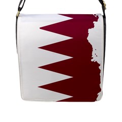 Borders Country Flag Geography Map Qatar Flap Closure Messenger Bag (l) by Sapixe