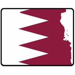 Borders Country Flag Geography Map Qatar Double Sided Fleece Blanket (medium)  by Sapixe