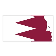 Borders Country Flag Geography Map Qatar Satin Shawl