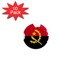 Angola Flag Map Geography Outline 1  Mini Magnet (10 Pack)  by Sapixe