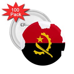 Angola Flag Map Geography Outline 2 25  Buttons (100 Pack)  by Sapixe