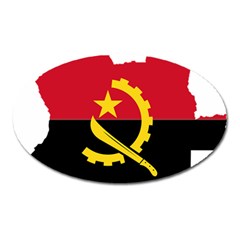 Angola Flag Map Geography Outline Oval Magnet by Sapixe