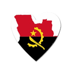 Angola Flag Map Geography Outline Heart Magnet by Sapixe