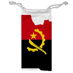 Angola Flag Map Geography Outline Jewelry Bag by Sapixe