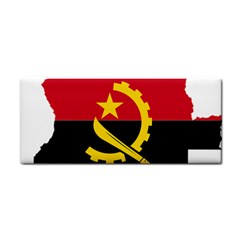 Angola Flag Map Geography Outline Hand Towel by Sapixe