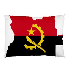 Angola Flag Map Geography Outline Pillow Case by Sapixe