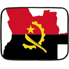 Angola Flag Map Geography Outline Fleece Blanket (mini) by Sapixe