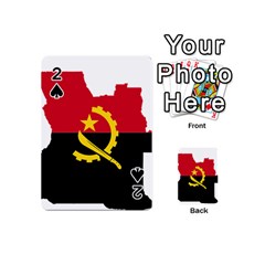 Angola Flag Map Geography Outline Playing Cards 54 Designs (mini) by Sapixe