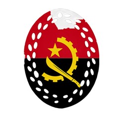 Angola Flag Map Geography Outline Ornament (oval Filigree) by Sapixe