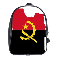 Angola Flag Map Geography Outline School Bag (xl) by Sapixe