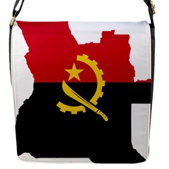 Angola Flag Map Geography Outline Flap Closure Messenger Bag (s) by Sapixe