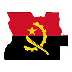 Angola Flag Map Geography Outline Double Sided Flano Blanket (mini)  by Sapixe